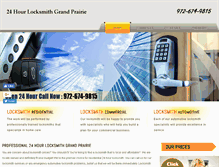 Tablet Screenshot of 24hourlocksmithgrandprairie.com